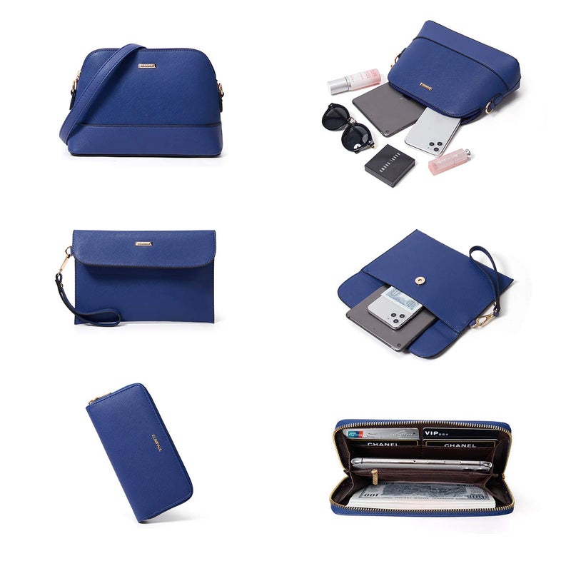 YTL Women Fashion Handbags Wallet Tote Bag Shoulder Bag Top Handle Satchel Purse Set 4pcs - Image 5